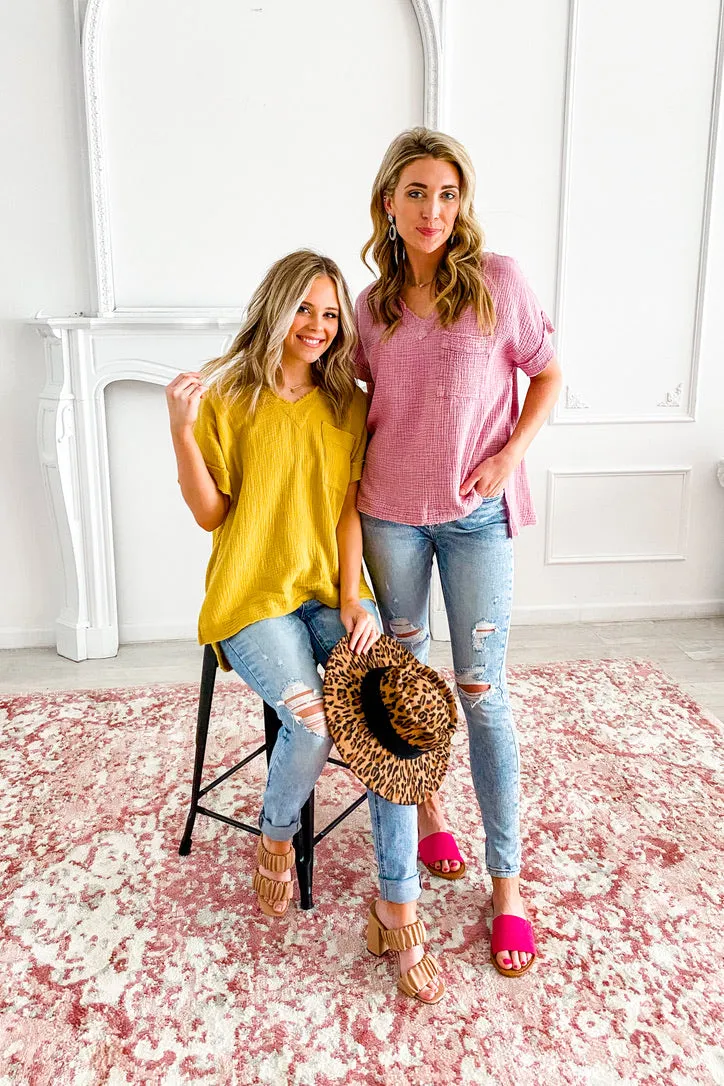 Keep It Breezy Gauze Top | TWO COLORS