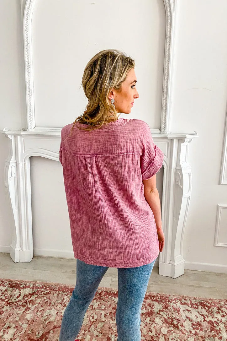 Keep It Breezy Gauze Top | TWO COLORS