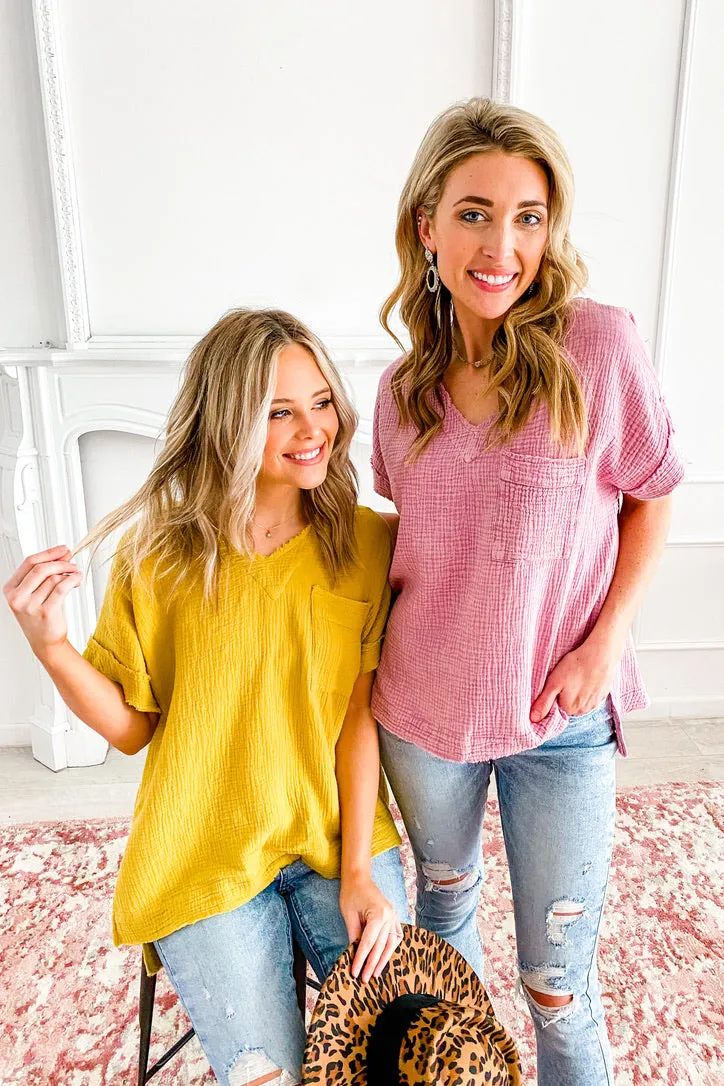 Keep It Breezy Gauze Top | TWO COLORS