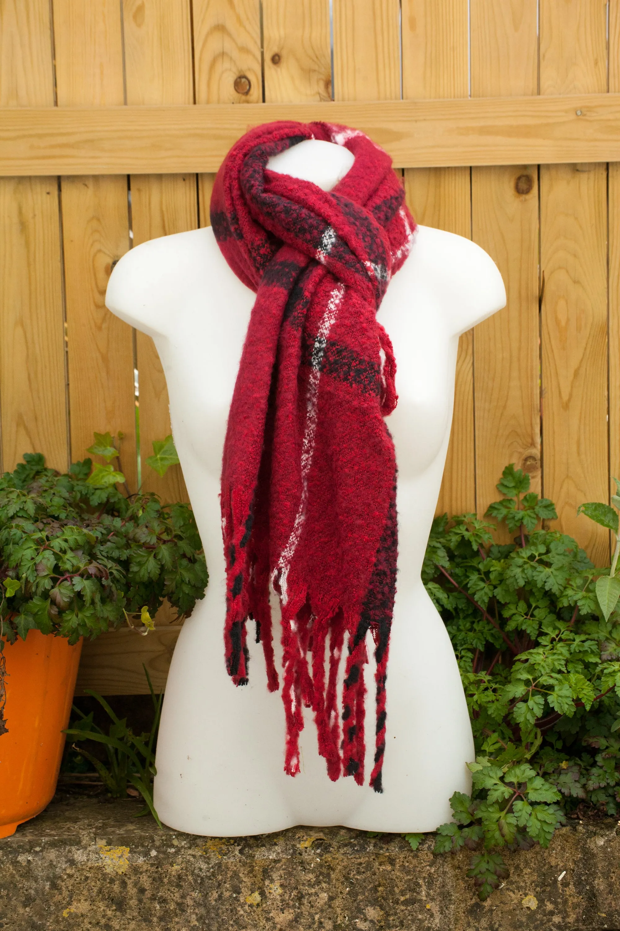 LAINEY - WIDE CHECK SOFT WARM SCARF 7 COLS SC22A-13