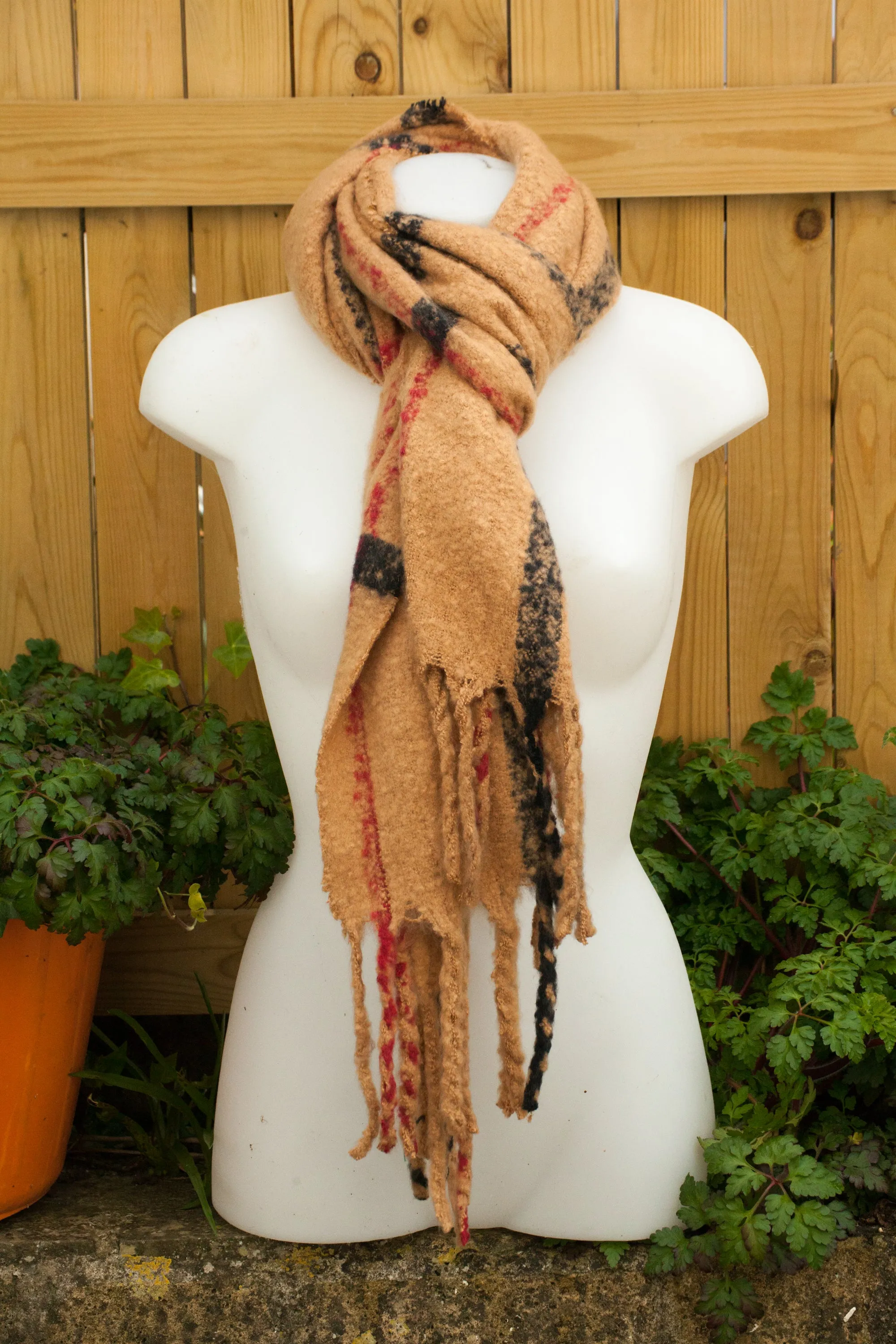 LAINEY - WIDE CHECK SOFT WARM SCARF 7 COLS SC22A-13