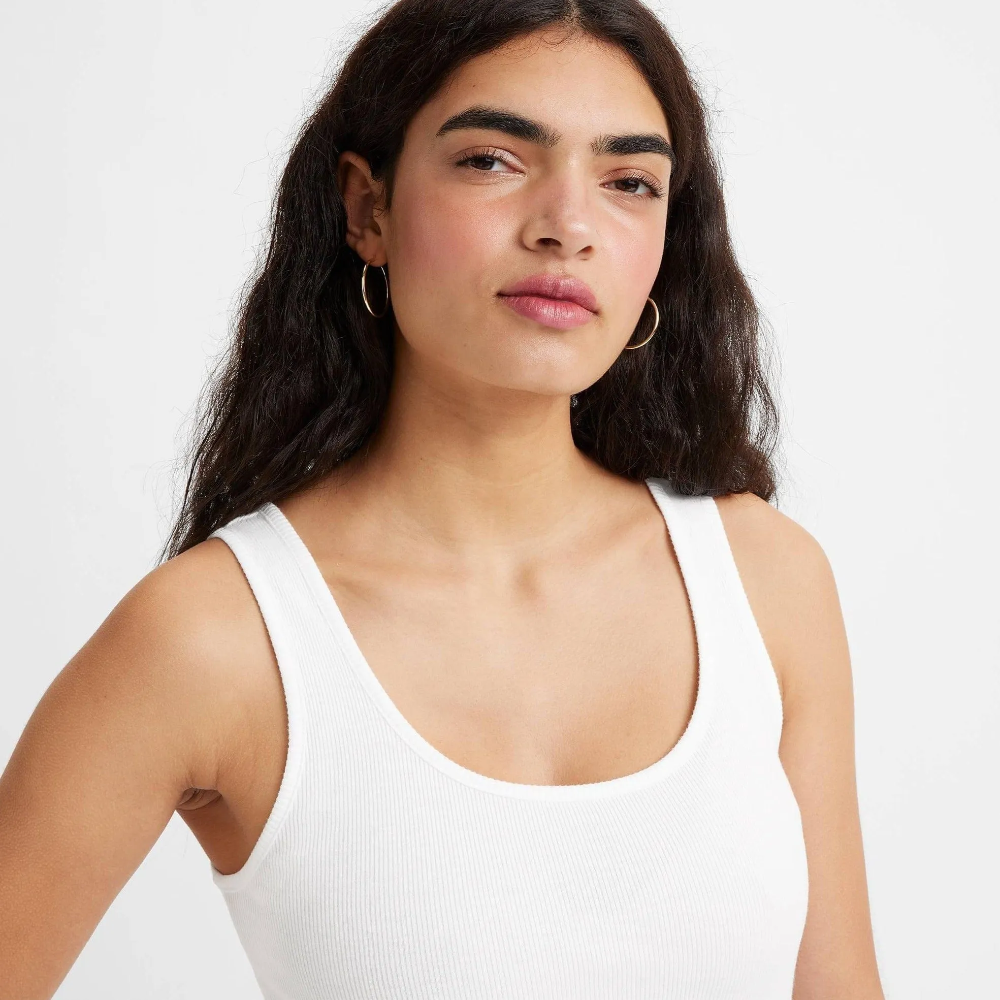 Levi's Essential Rib Tank Top in White
