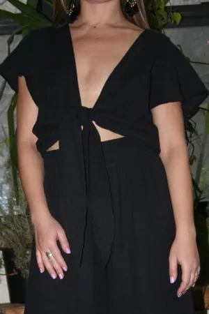 Maithili Tie Top - Black
