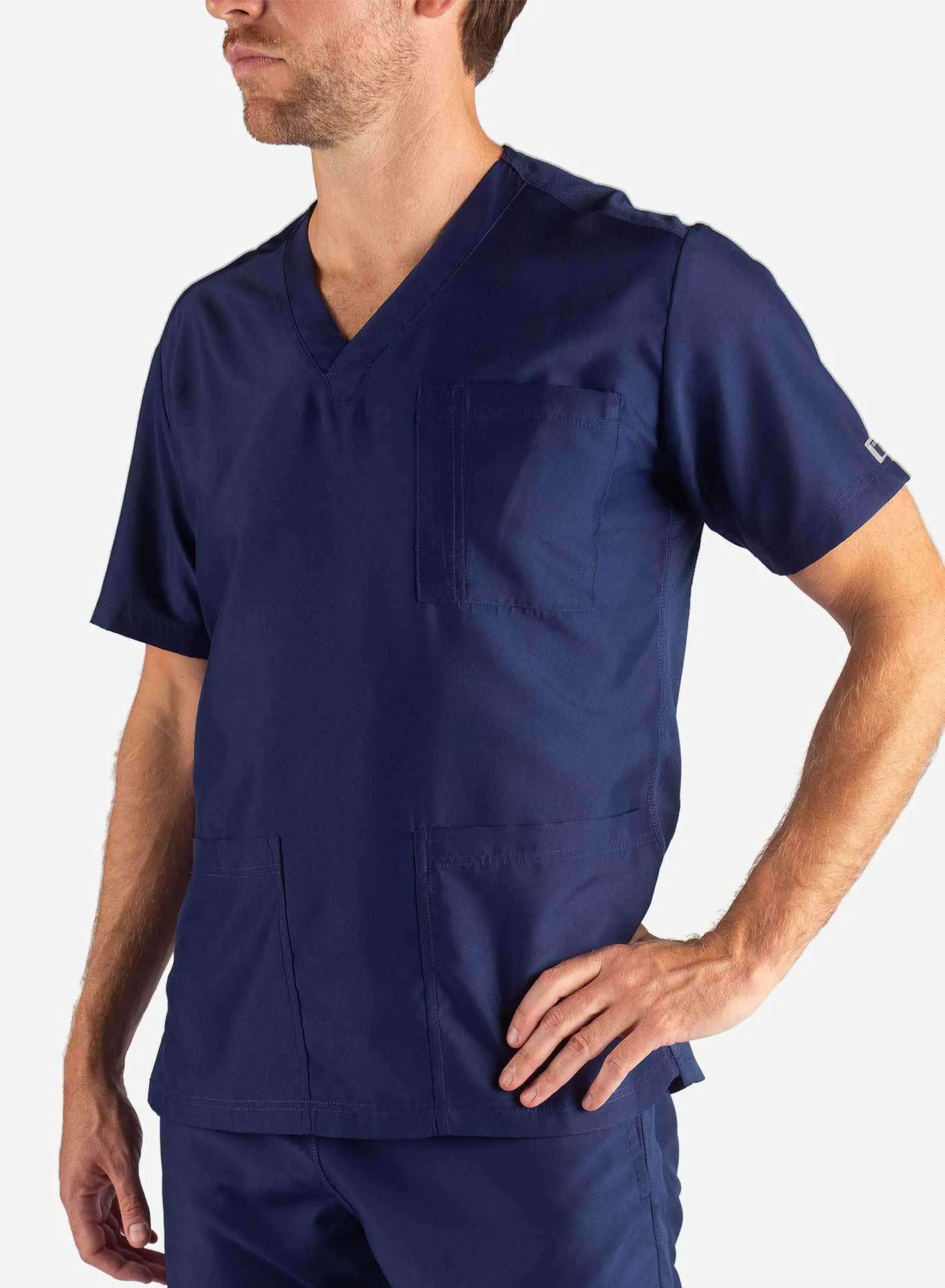 Men's 3-Pocket Scrub Top