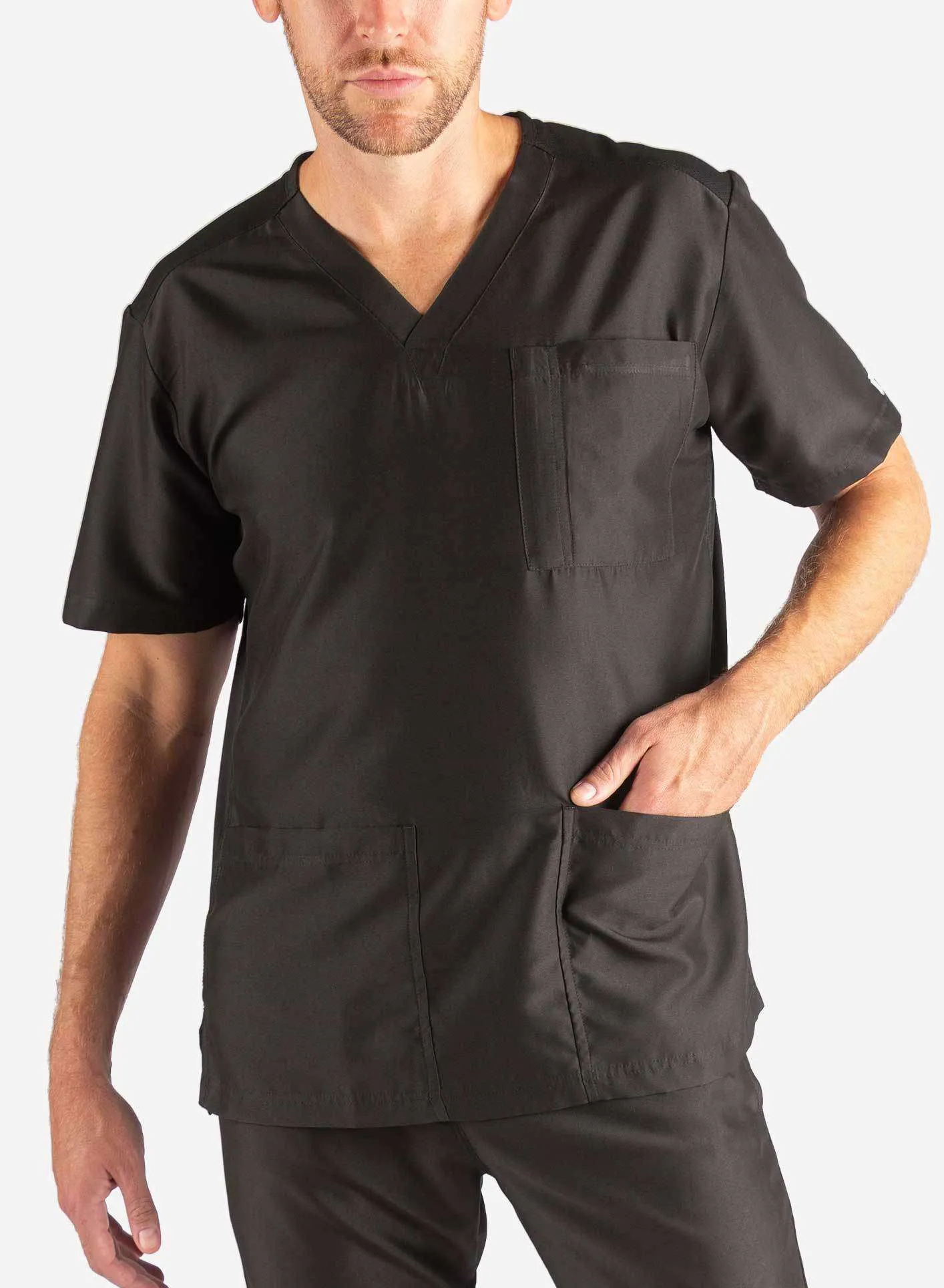 Men's 3-Pocket Scrub Top