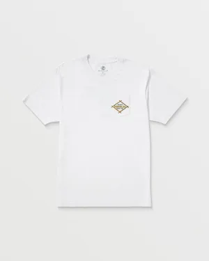 Mens Bamboo Wave Short Sleeve Tee - White