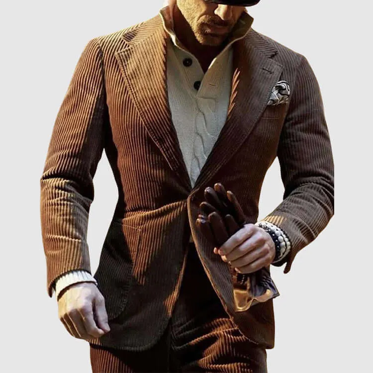 Men's Corduroy Blazer Jacket - Smart Casual