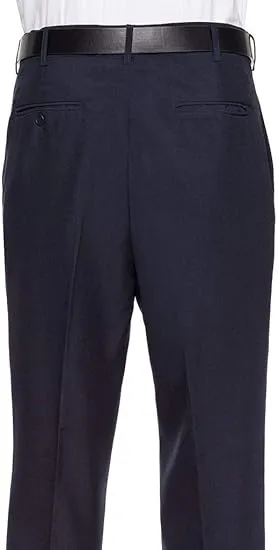 Men's Flat Front Dress Pant Modern Fit - Perfect for Every Day! - Black