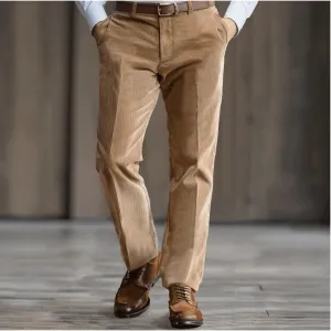 Men's Slim-Fit Corduroy Trousers: Winter Warmth & Style