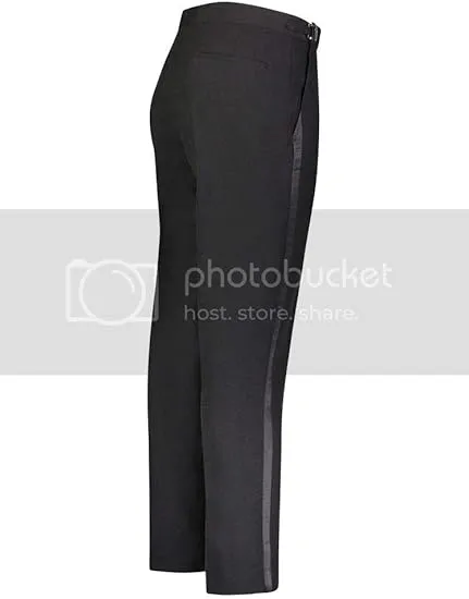 Men's Tuxedo Pants Side Satin Stripe - Pleated Or Flat Front - Black-slim Fit