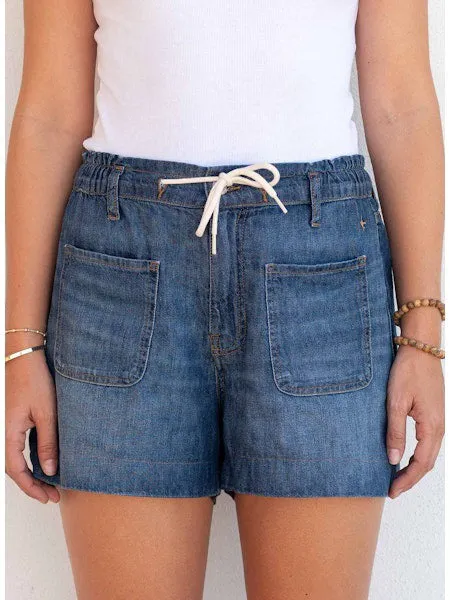 MERSEA - LONDONBERRY SUPERSOFT DRAWSTRING DENIM SHORT