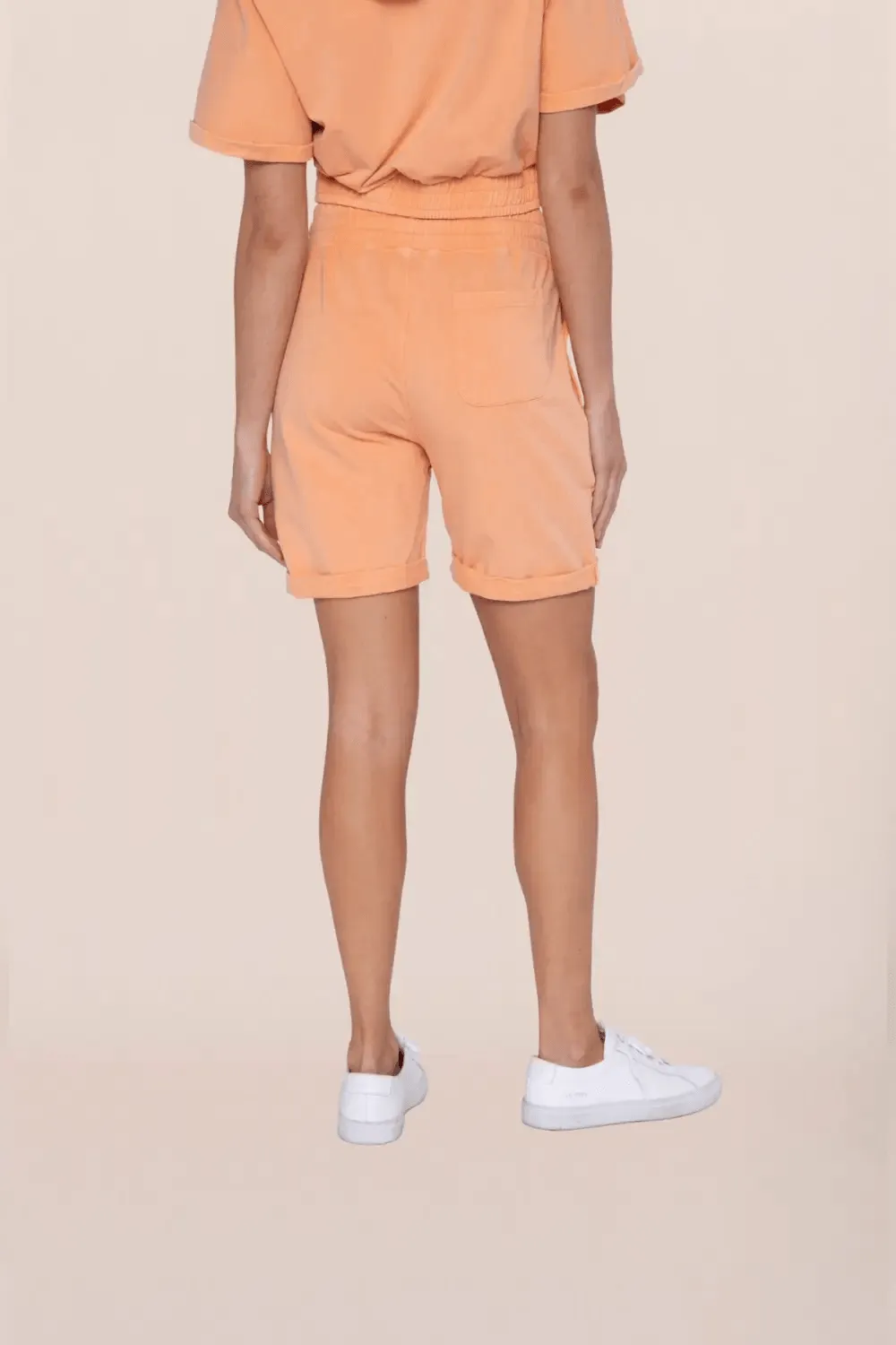 Mono B Relaxed High-Waisted Shorts - Coral Sand