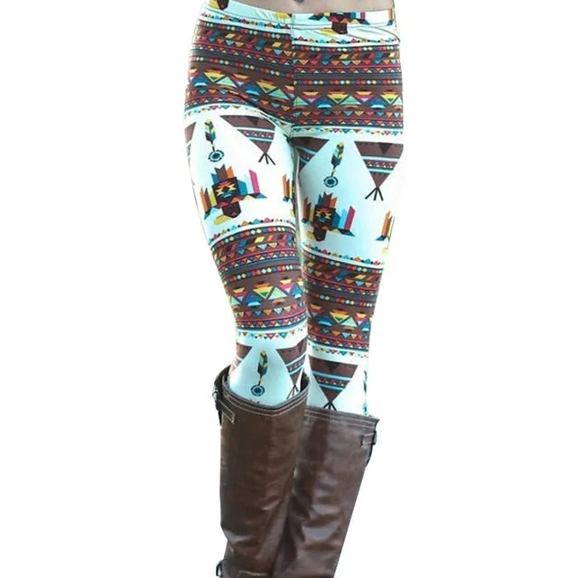 New Brand Women Warm Winter Knit Snowflake Christmas Leggings