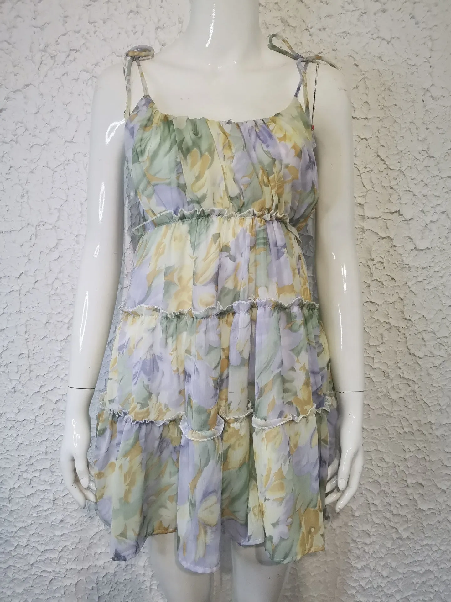 New Printed Chiffon Cami Dress