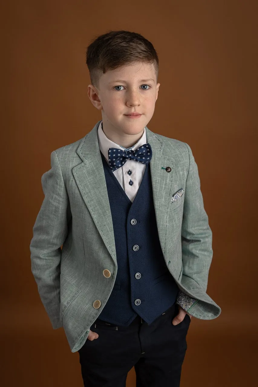 One Varones Boys Pale Green Blazer
