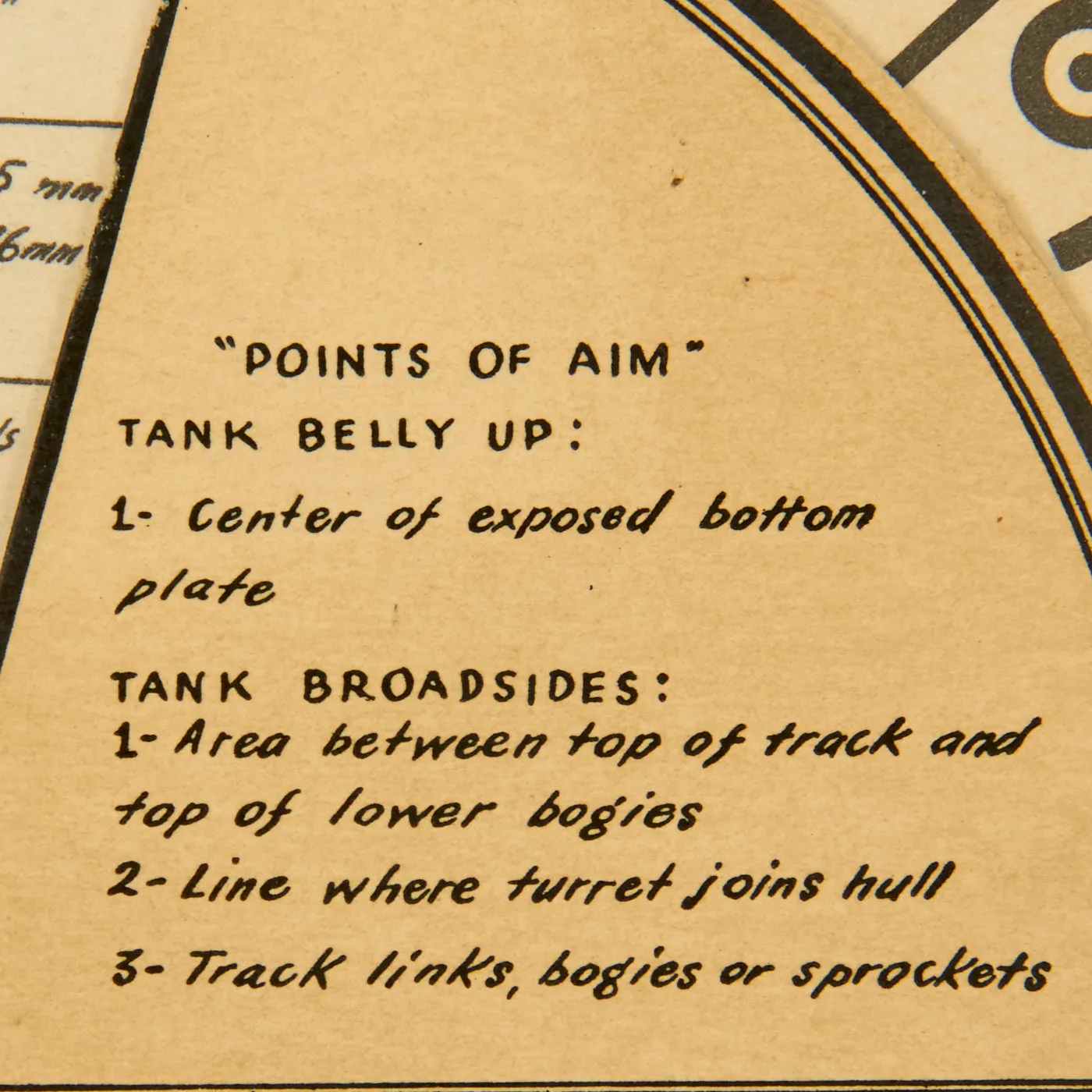 Original U.S. WWII Government Printing Office Tank & Armored Vehicle Identification / Reference Wheel