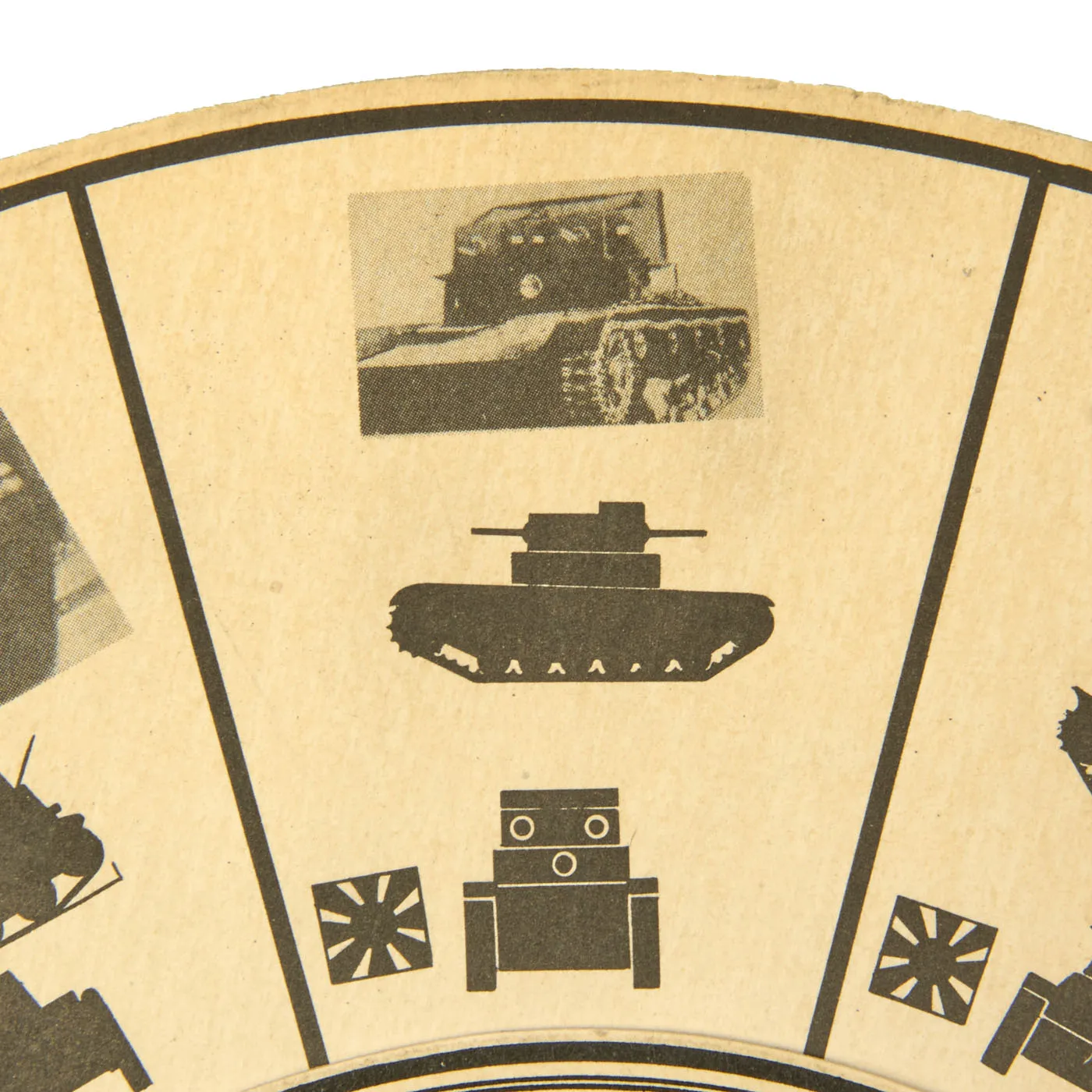 Original U.S. WWII Government Printing Office Tank & Armored Vehicle Identification / Reference Wheel