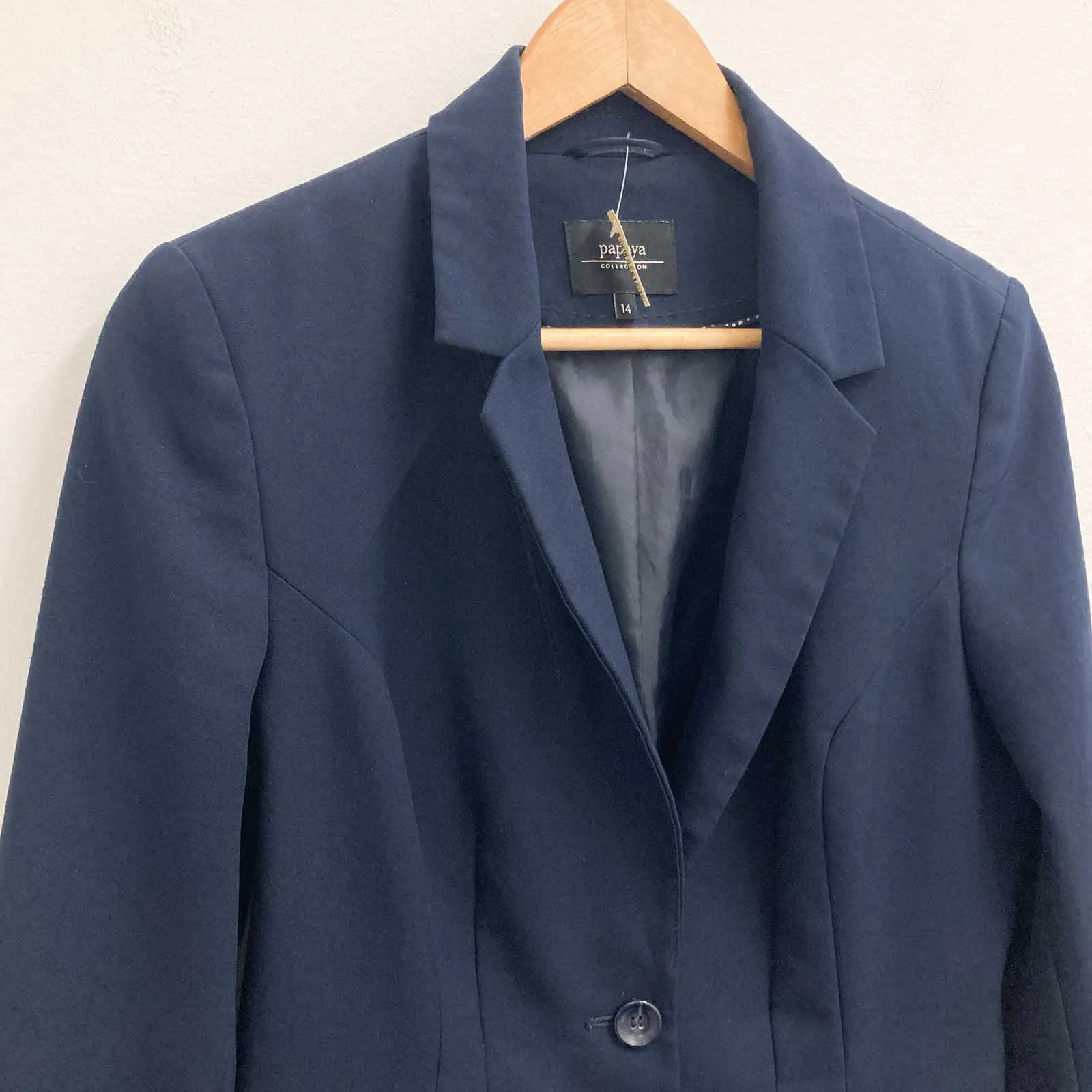 Papaya Jacket UK 14 Navy Tailored Smart