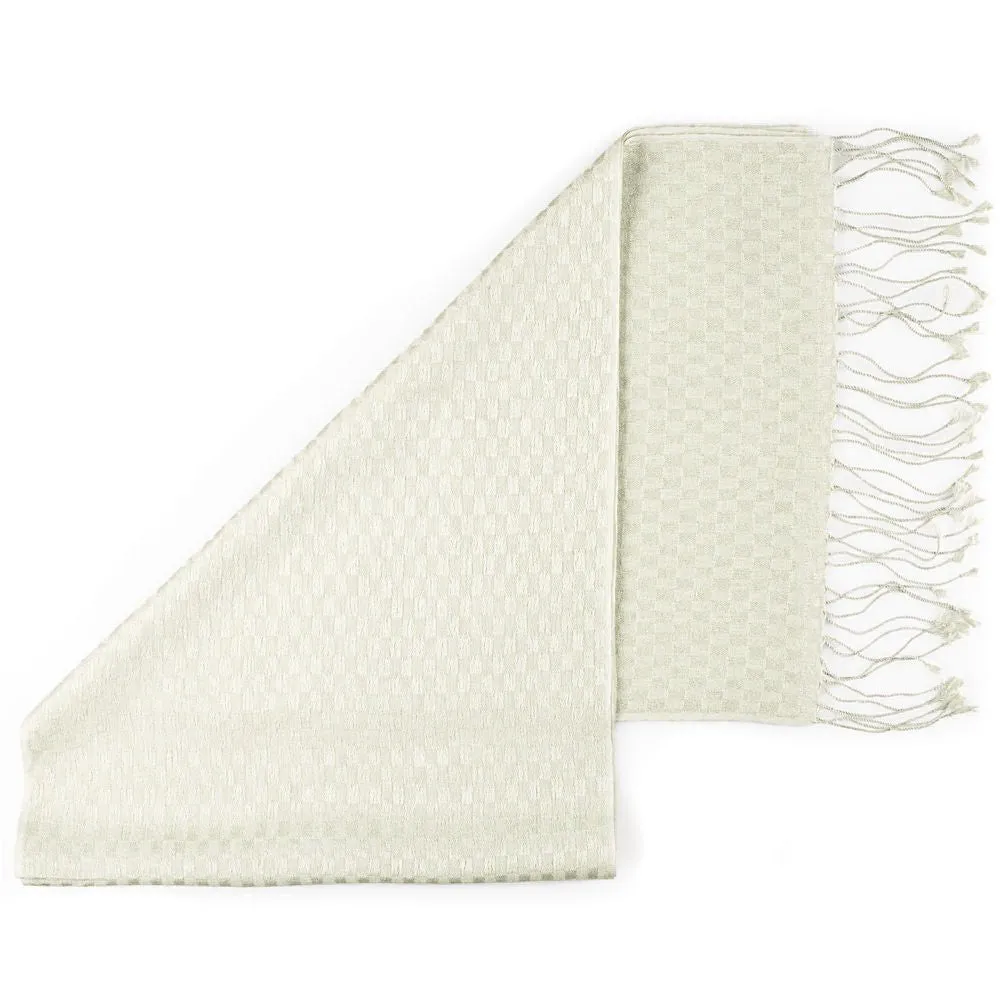 Pashmina Scarves With Checkered Patterning