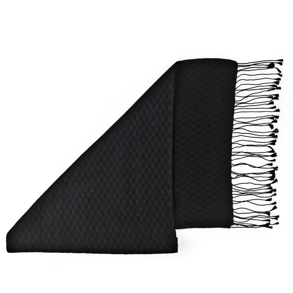 Pashmina Scarves With Checkered Patterning