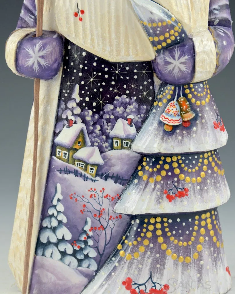 Pearl and Purple Scenic Russian Santa