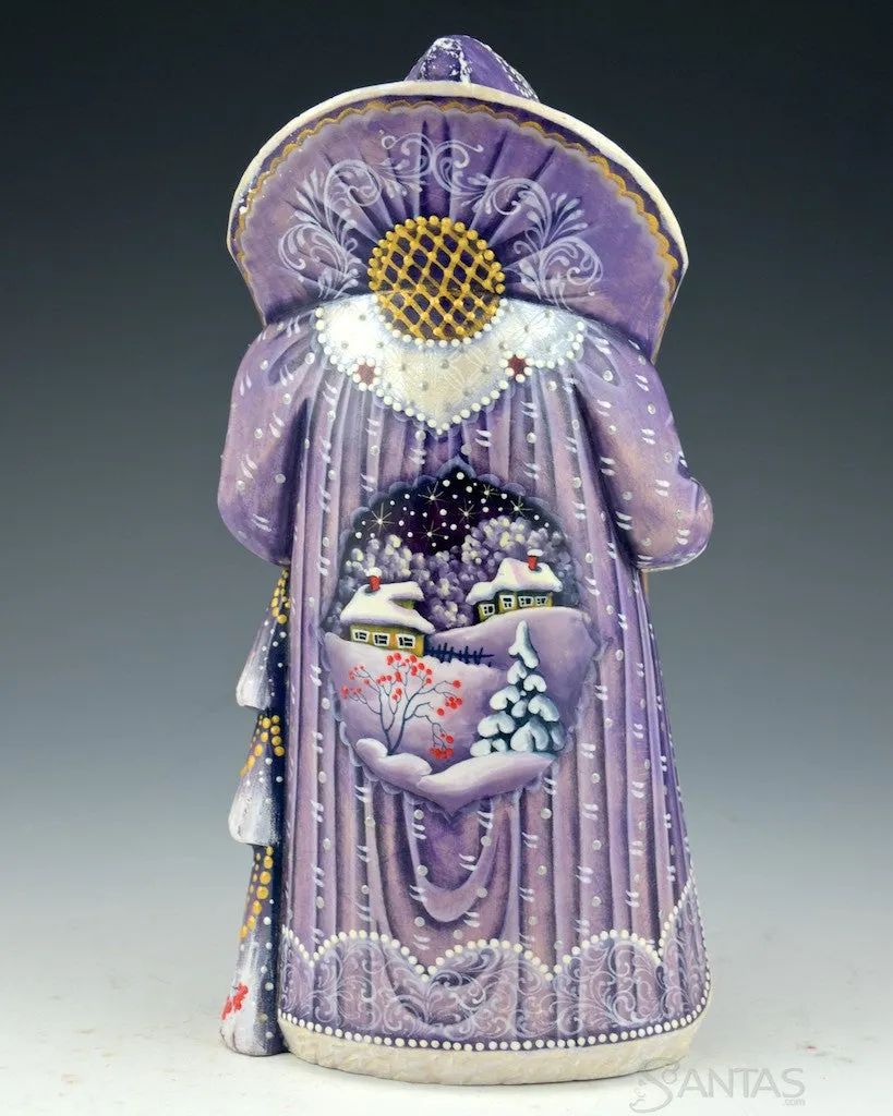 Pearl and Purple Scenic Russian Santa
