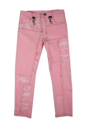 Pink Tribal Patchwork Pants