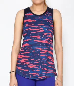 Pink Wavy Cotton Tank