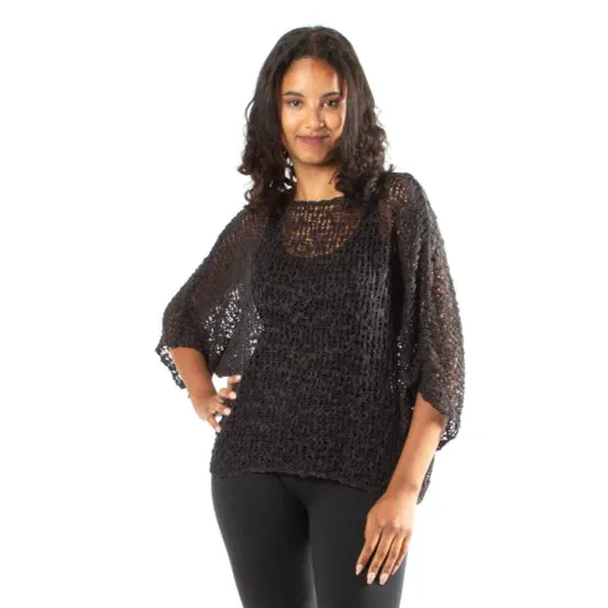 Popcorn Knit Short Sleeve Top