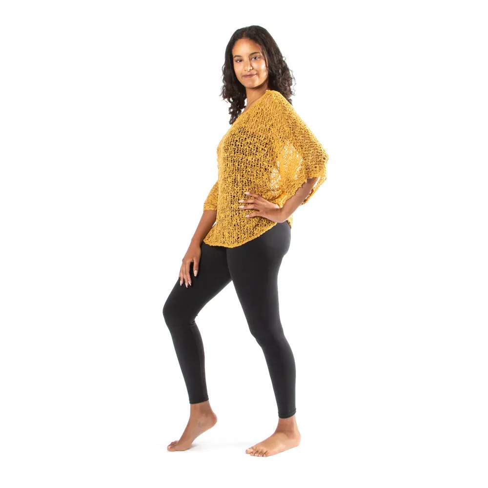 Popcorn Knit Short Sleeve Top