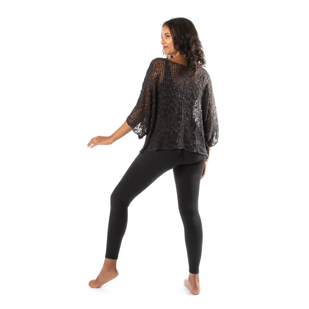 Popcorn Knit Short Sleeve Top