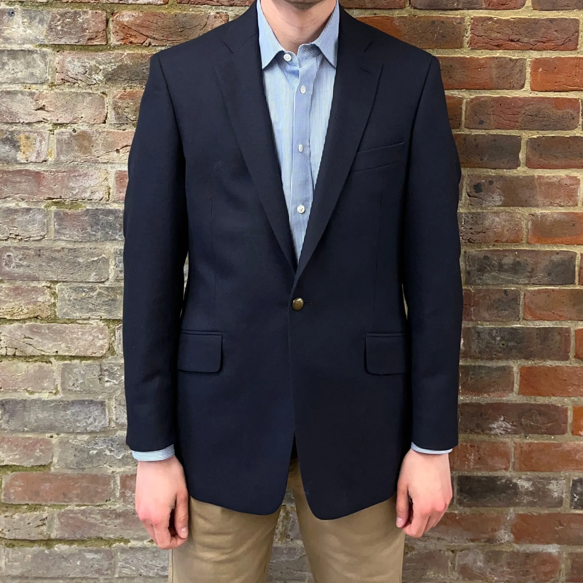 Regent Heritage - 'Sharks Tooth' Jacket - Navy Wool 300g
