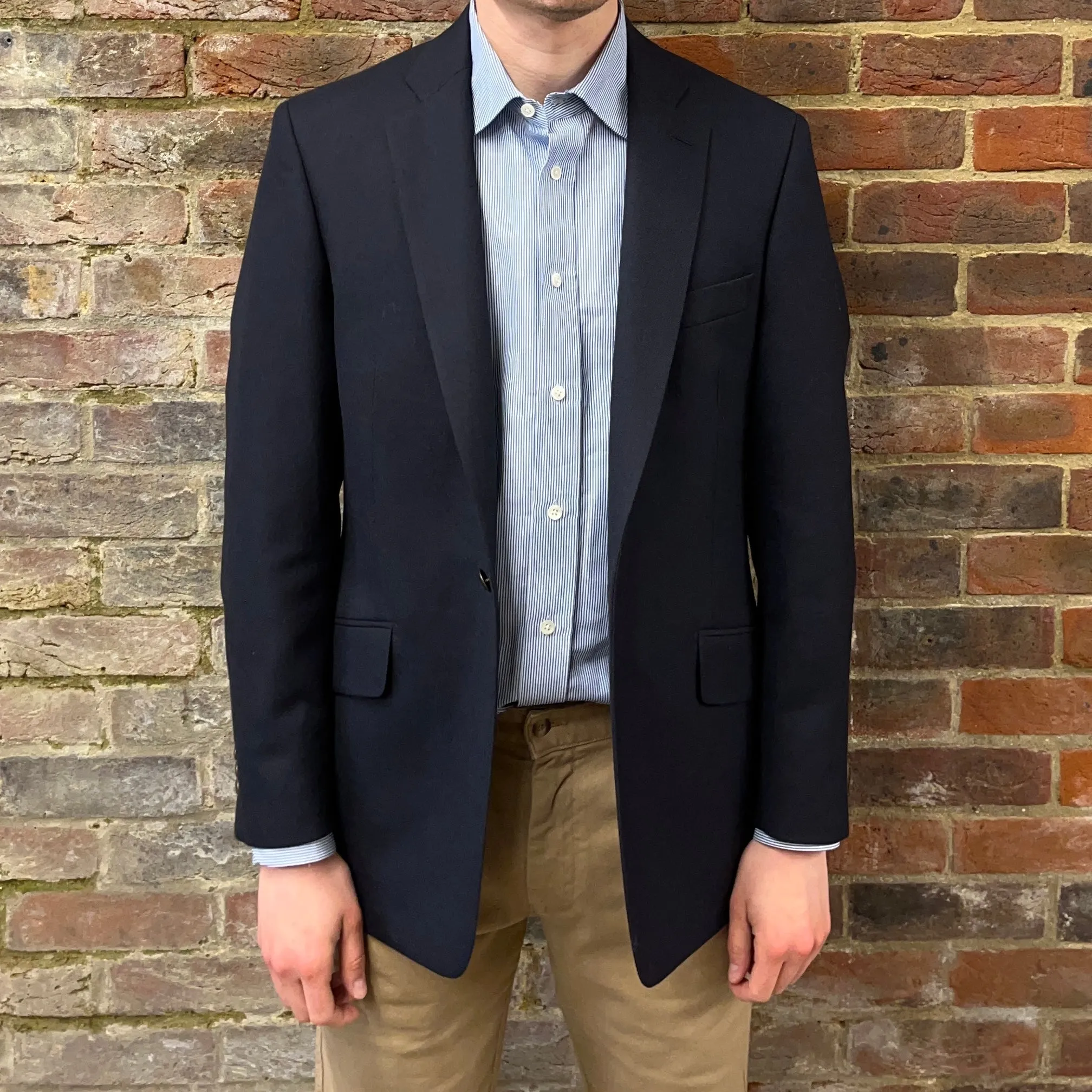 Regent Heritage - 'Sharks Tooth' Jacket - Navy Wool 300g