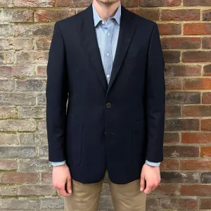 Regent - 'Lazlo' Jacket - Dark Navy Blue Birdseye Wool 285g - Reda