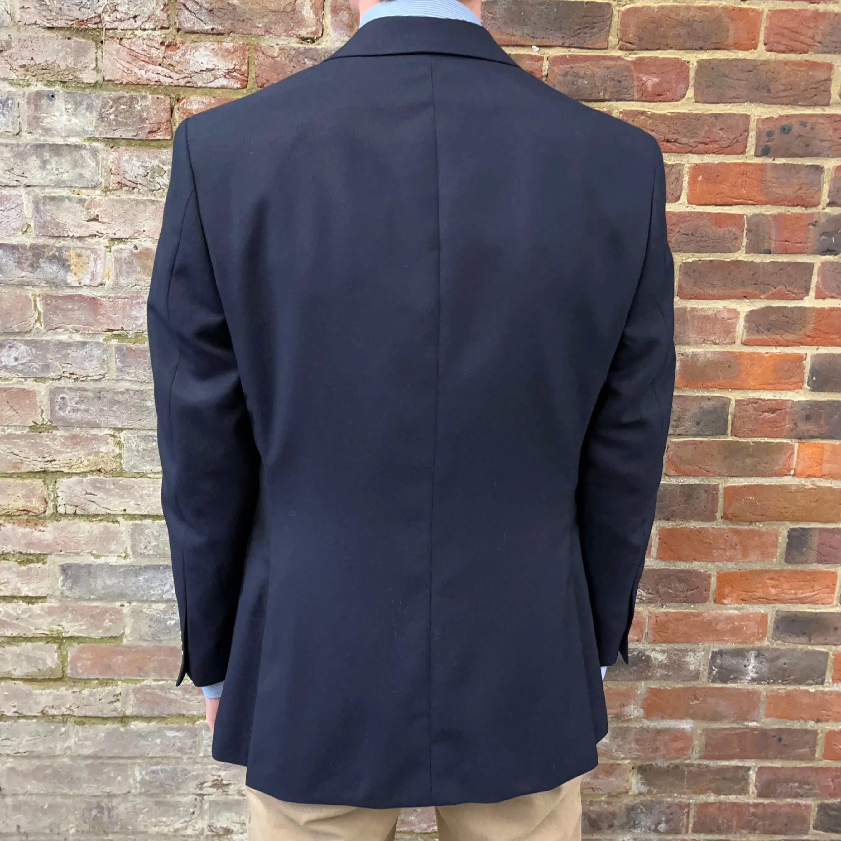 Regent - 'Lazlo' Jacket - Dark Navy Blue Birdseye Wool 285g - Reda