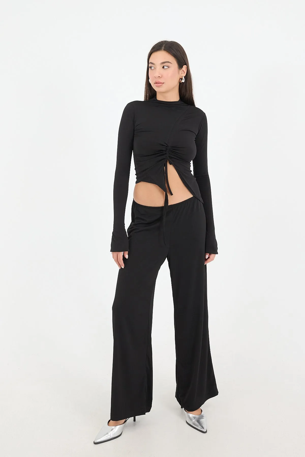 Ruffle Detailed Double Suit