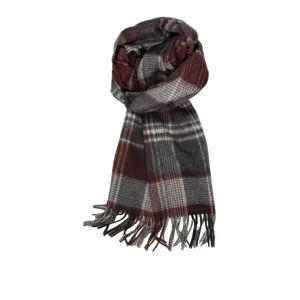 Scarf Lambswool Burgundy Check