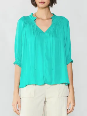Short Sleeve Tie Front Top