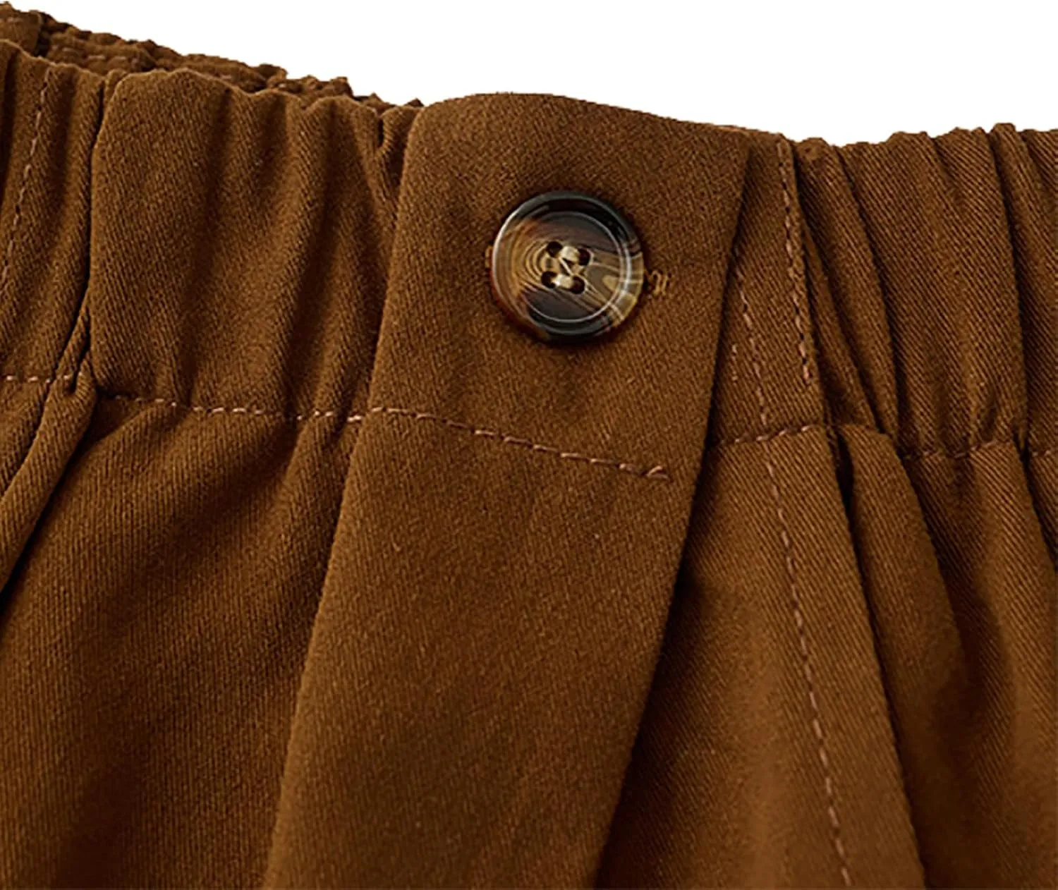 Shorts for Women High Waisted Dressy Casual Cotton Comfy Elastic Wasited Pleated Summer Lounge Shorts with Pocket