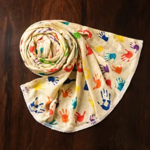 Soft Hand-printed Muslin Stole for Women