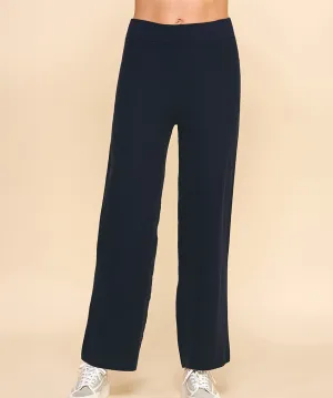 Straight Leg Sweater Pants - Black - FINAL SALE