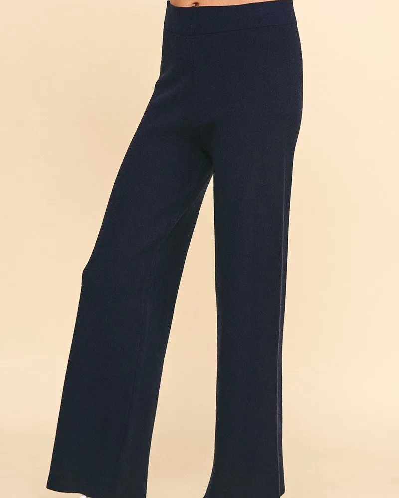 Straight Leg Sweater Pants - Black - FINAL SALE