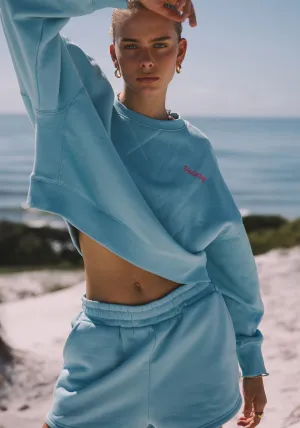THE HOLIDAY FLEECE SHORT AQUA