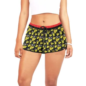 Thunder Mouse Shorts Black Women's Relaxed Shorts