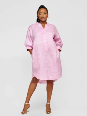 Tuli Nuru Shirt Dress - Lilac