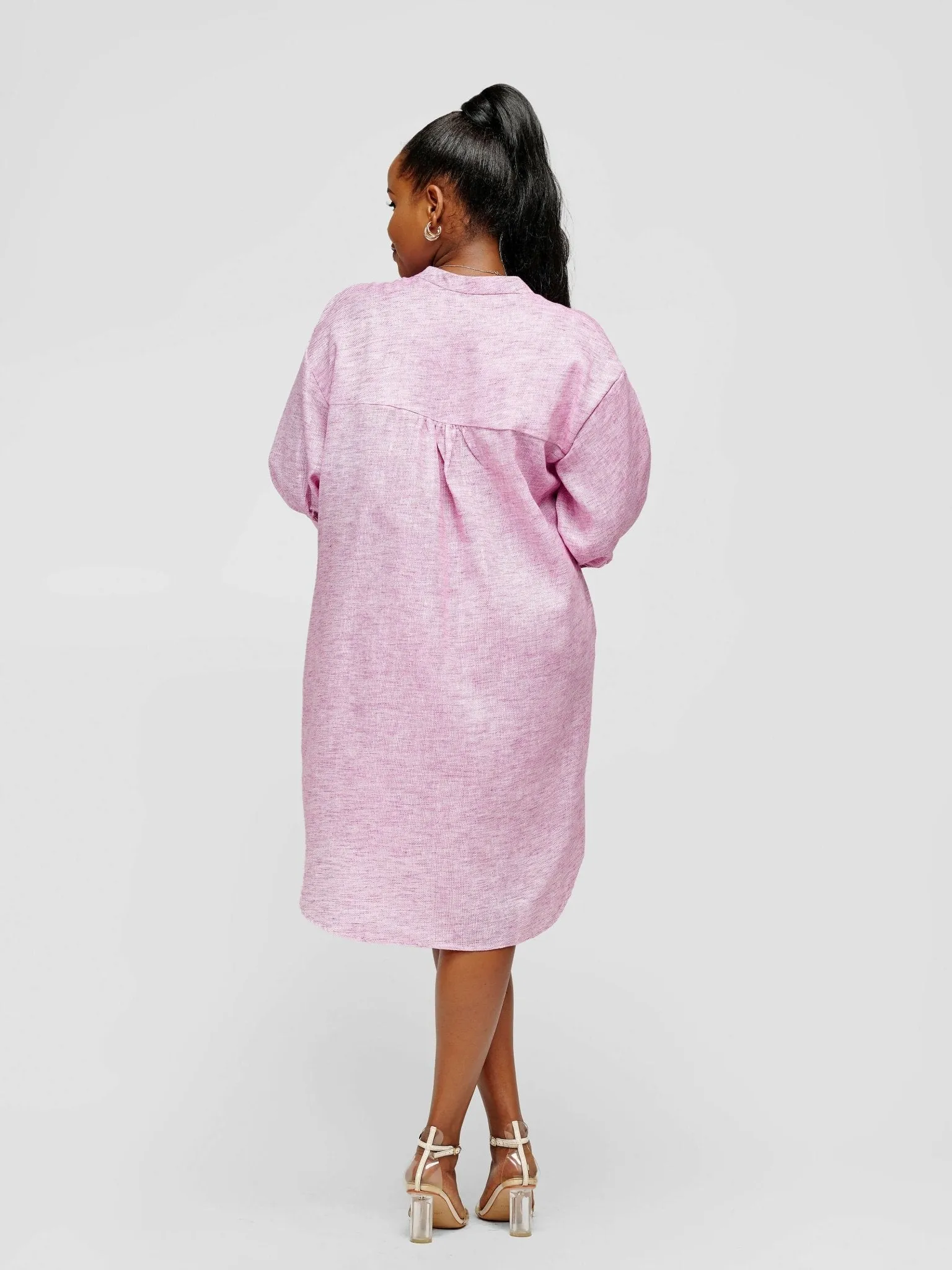 Tuli Nuru Shirt Dress - Lilac