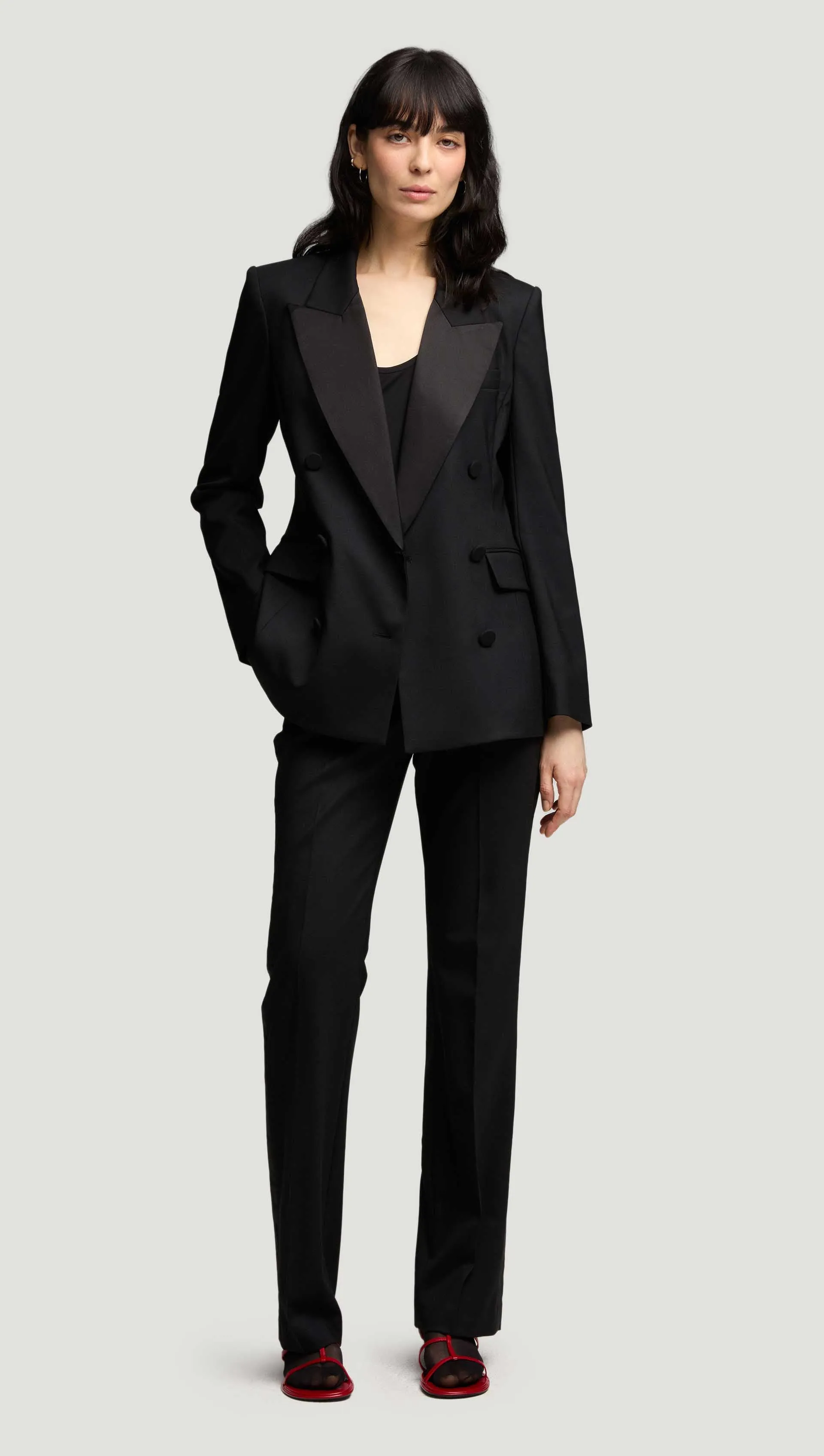 Tuxedo Blazer in Seasonless Wool | Black