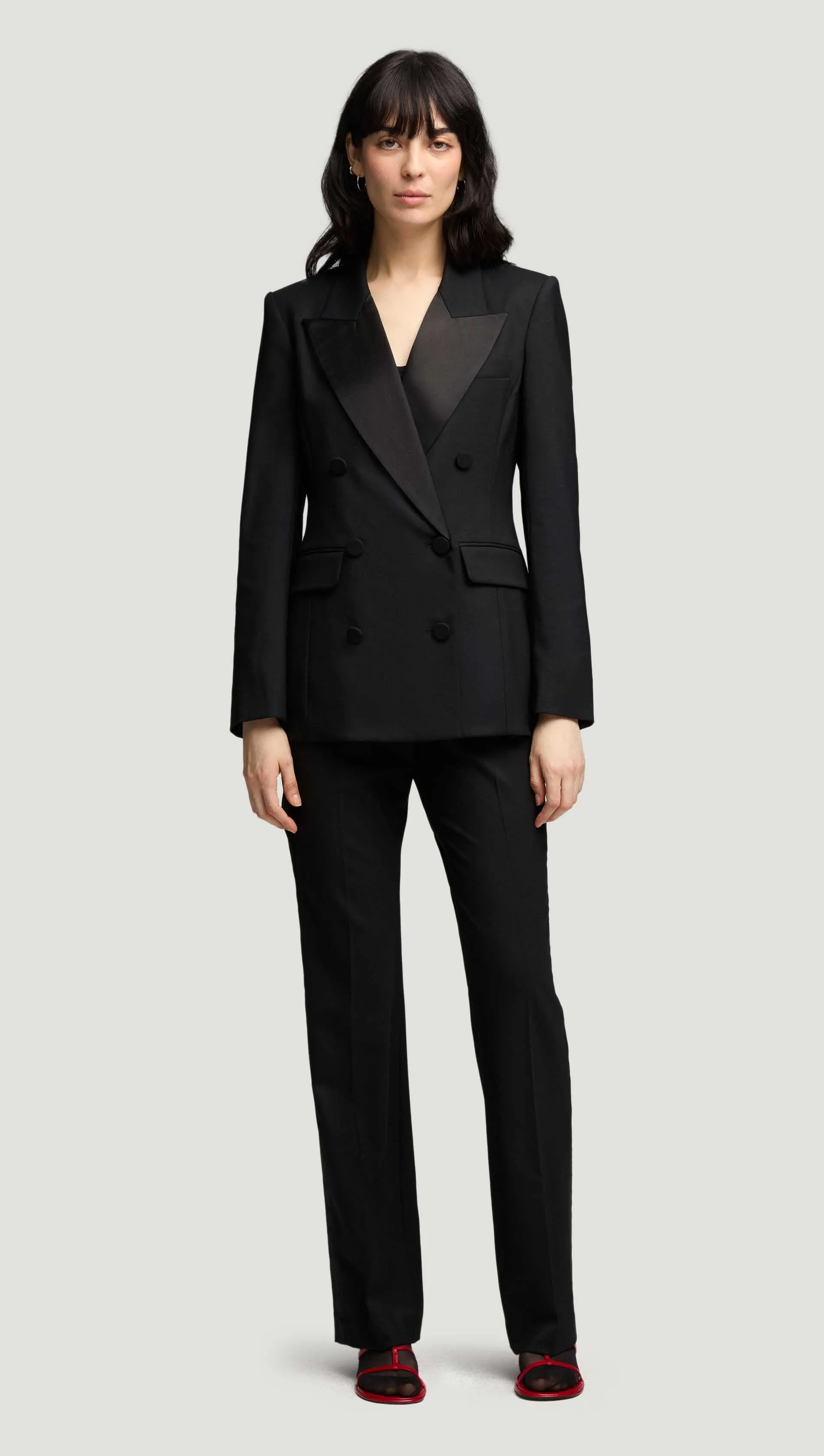 Tuxedo Blazer in Seasonless Wool | Black