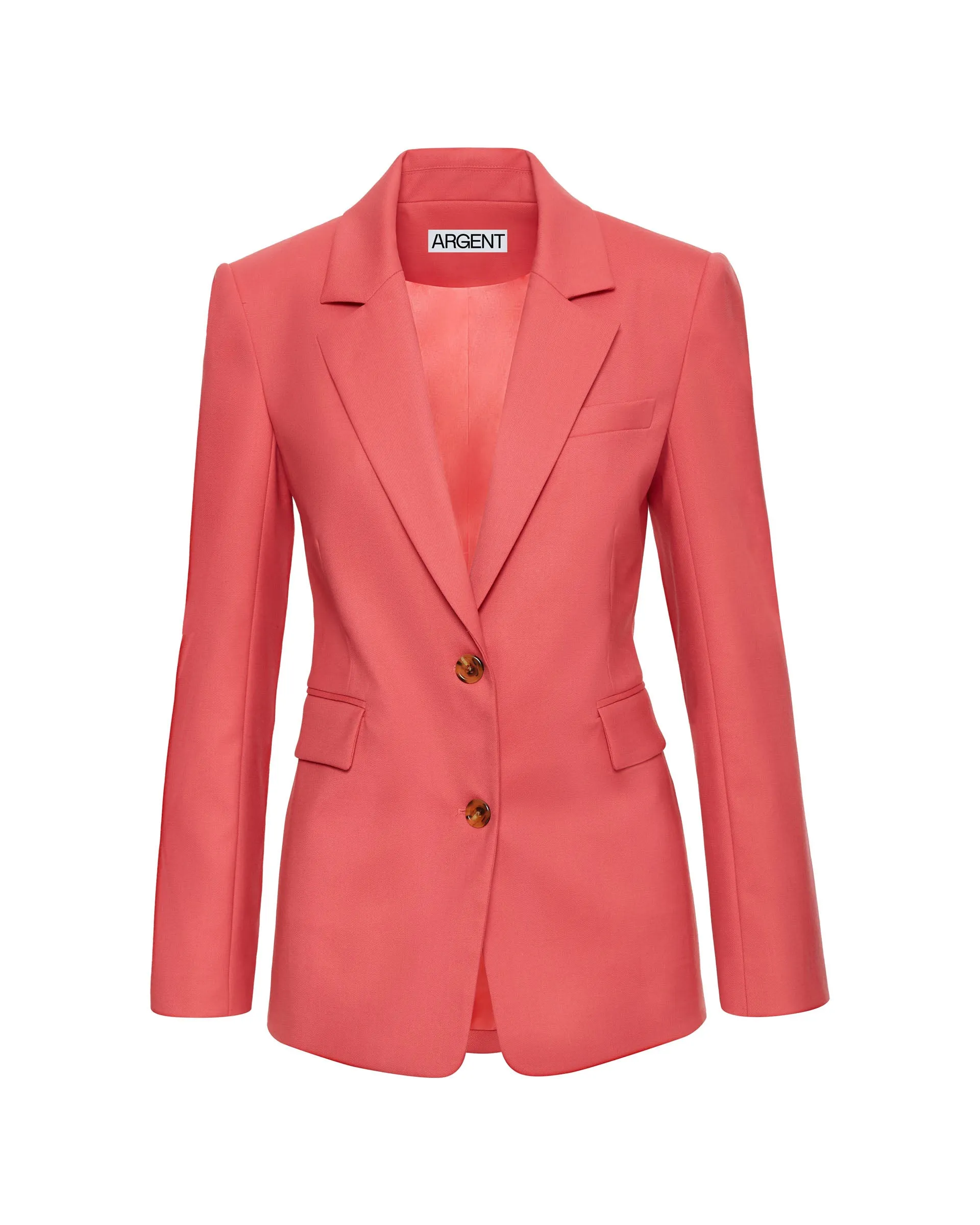 Two-Button Blazer in Seasonless Wool | Salmon