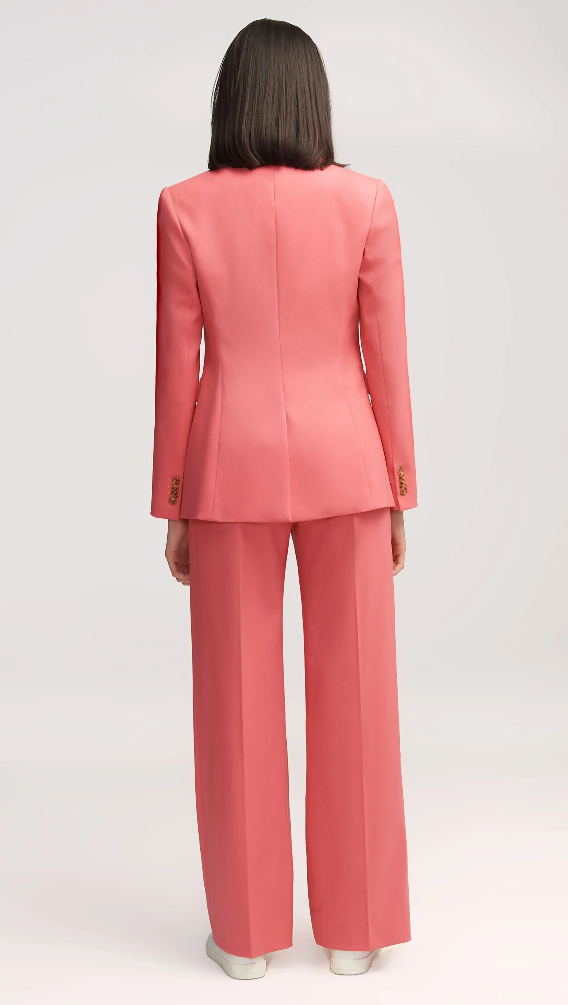 Two-Button Blazer in Seasonless Wool | Salmon